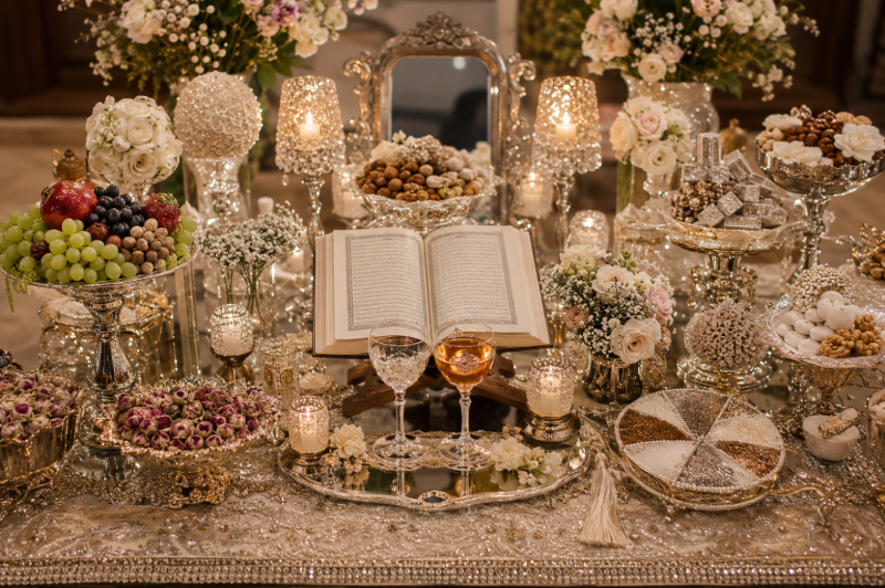 Iranian traditional wedding table Iranian traditional wedding table