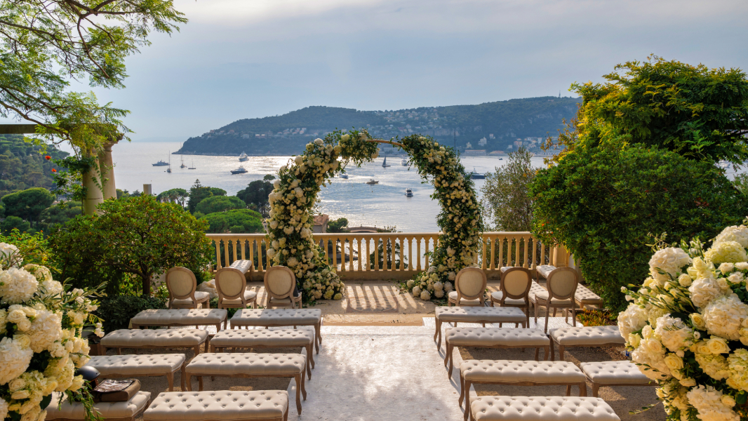 Mandarin Oriental terrace at the villa