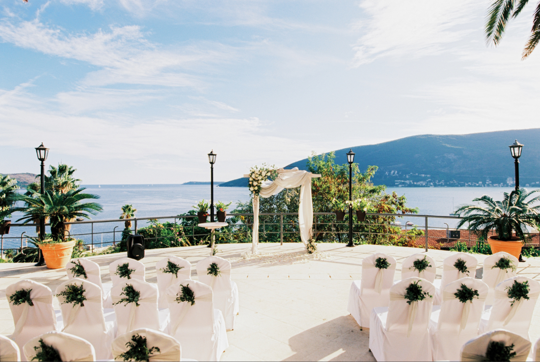 The Bodrum EDITION wedding arch stands